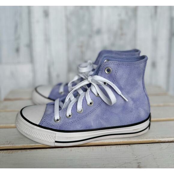 Converse Chuck Taylor All Star Hi Top Unisex Sneakers Ultra Violet/Tie Dye - Picture 7 of 9